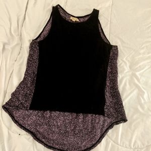 High low colorblocked sleeveless top